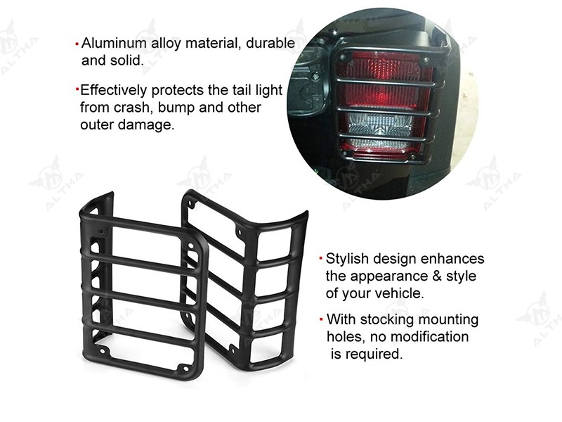 Stainless Steel Taillight Cover for Jeep Wrangler JK