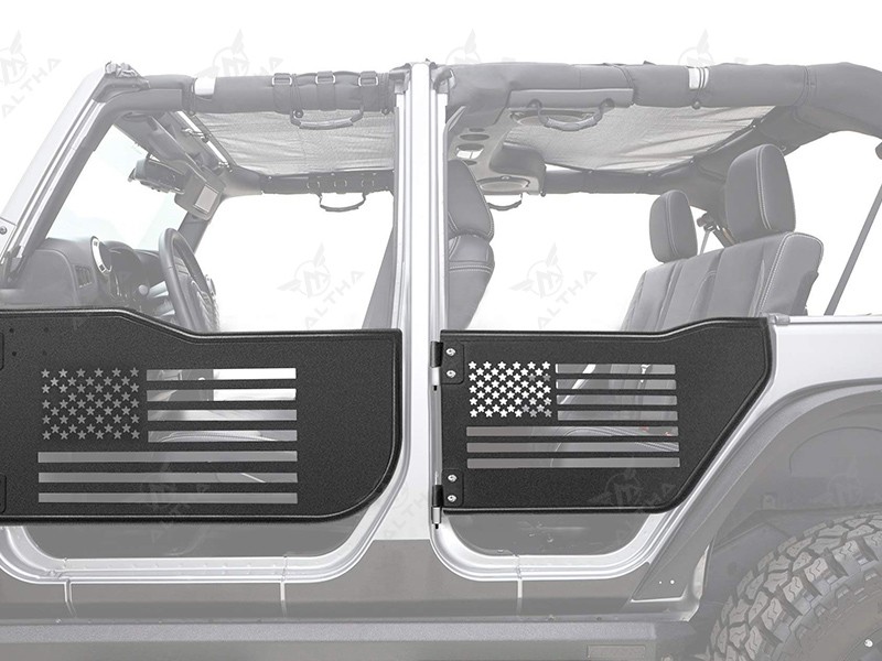 Flag Pattern Design Tubular Steel Doors for Jeep Wrangler JL 2018-2023