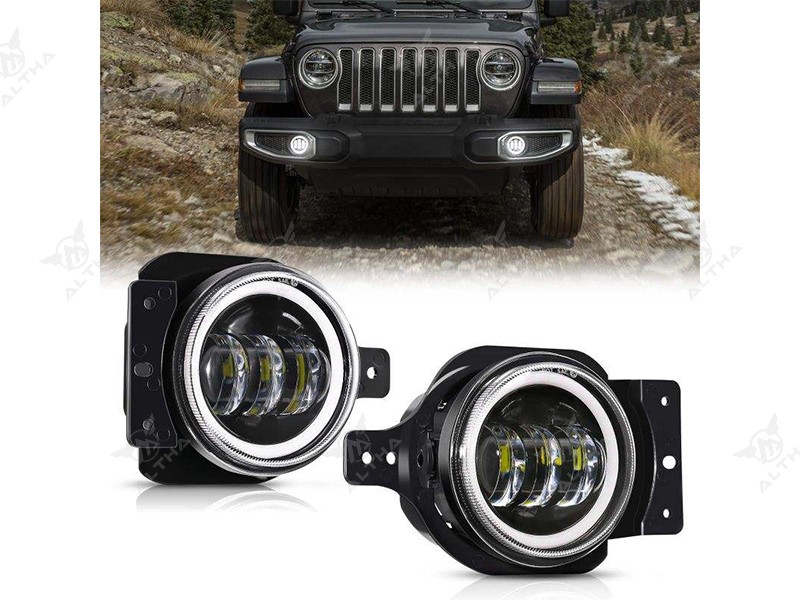 4 Inch 30W Round LED Fog Lamp for Jeep Wrangler JL/JT 2018-2023