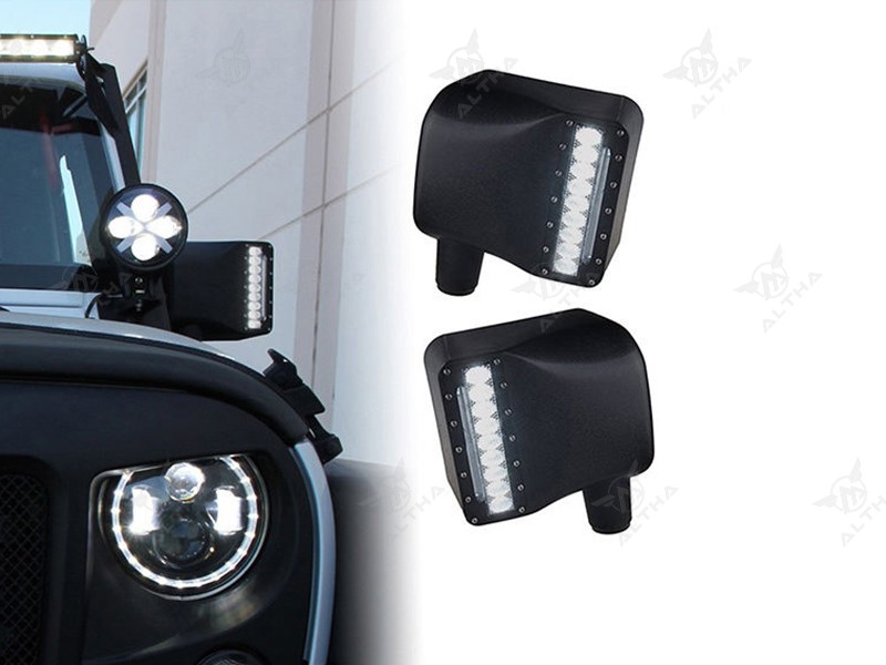 Jeep Wrangler JK LED Side Mirror with Light