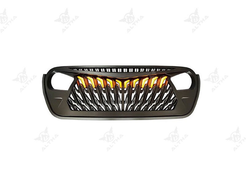 Front Grille with Amber Lights for Jeep Wrangler JL